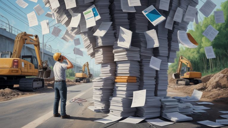 Papierkrieg auf der Straße